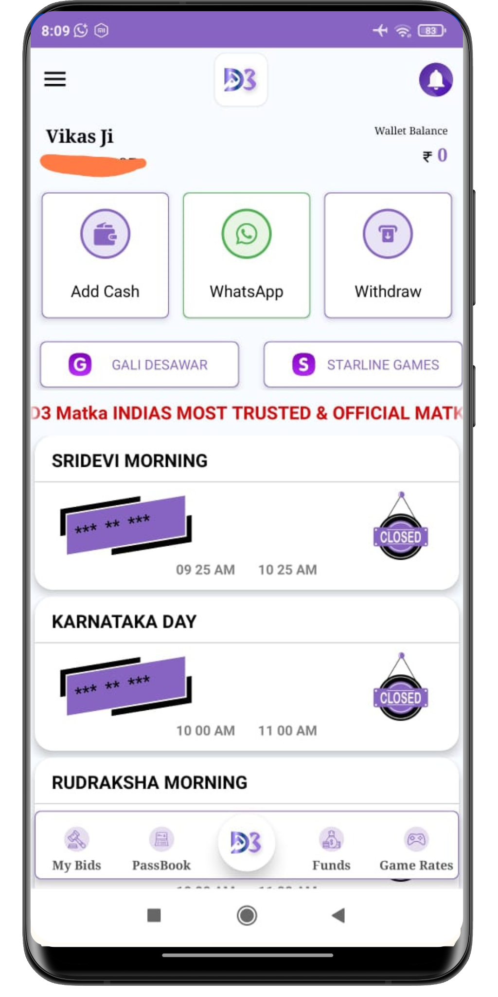 D3 Matka App