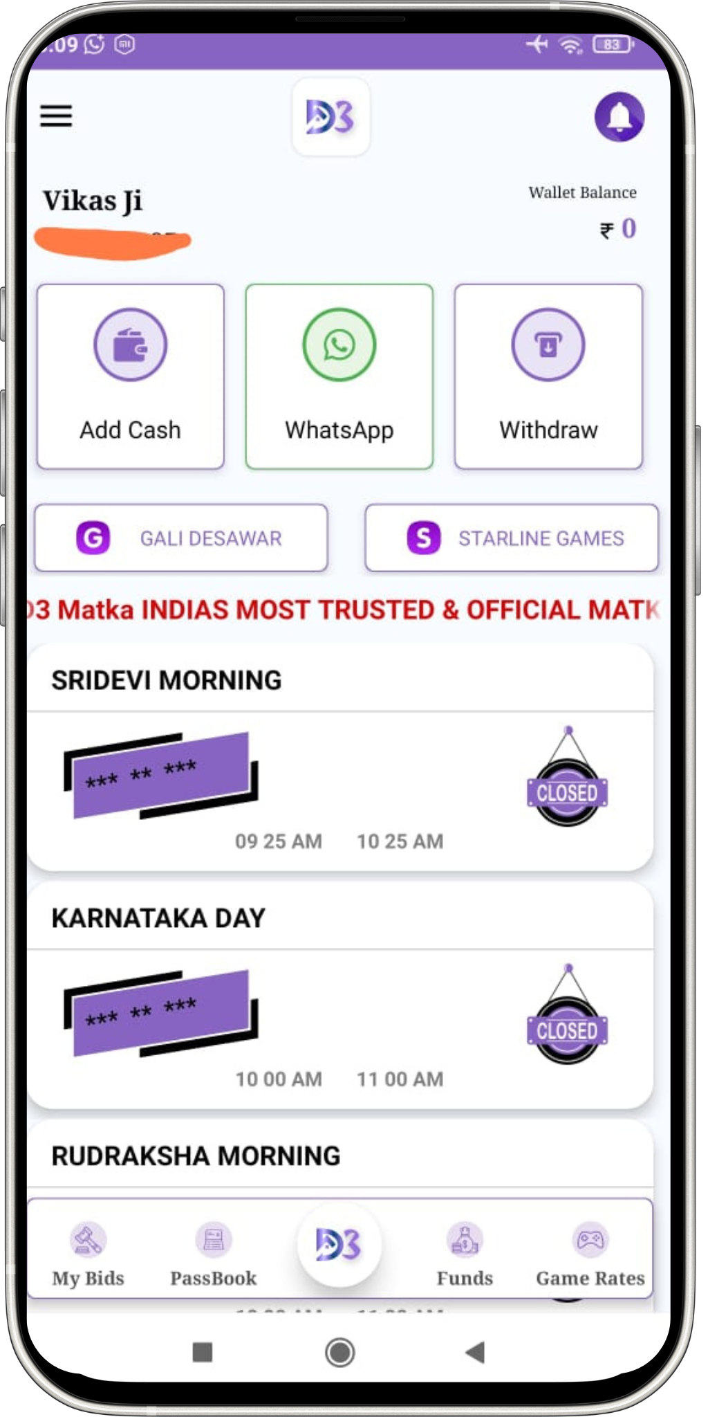 D3 Matka No.1 Trusted Matka App